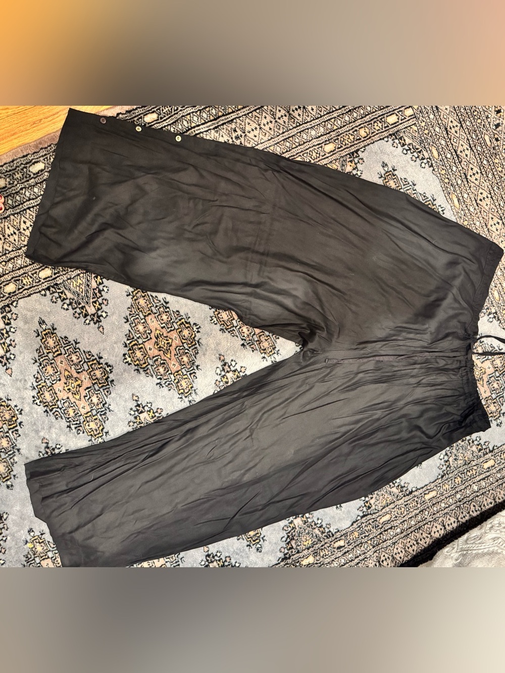 Women’s Black Relaxed Drawstring palazzo Pants size XXL